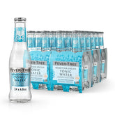 Fever-Tree frontal pack de 24 botellas mostrando el empaquetado y facilidad de servicio