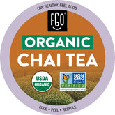 FGO empaque frontal de cápsulas chai K-Cup, conveniencia orgánica