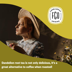 FGO taza servida en cocina mostrando aroma reconfortante y sin cafeína