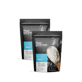 Fiber Gourmet frente del empaque mostrando tamaño y pack de 2 para almacenamiento práctico