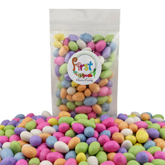 FirstChoiceCandy detalle del recubrimiento crujiente y brillante que añade textura