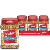 Fisher frasco frontal mostrando cacahuates y facilidad de almacenamiento