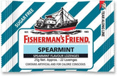 Fisherman's Friend frontal del bote mostrando 22 pastillas y portabilidad