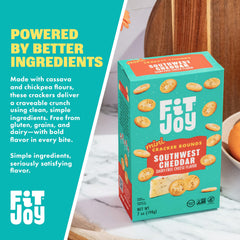 FitJoy crackers servidos con dip, idea para aperitivos rápidos