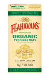 Flahavan's empaque frontal mostrando marca y tamaño 1 kg, clara información visual del producto