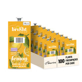Flavia caja de Bright Tea Co. Lemon Herbal Tea mostrando empaque y cantidad