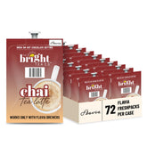 Flavia caja de 72 Freshpacks Chai Tea Latte mostrando el empaque frontal y cantidad