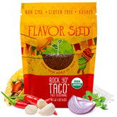 Flavor Seed frente del empaque mostrando la bolsa resellable y marca