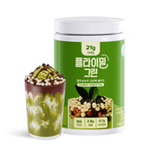 FLIMEAL empaque frontal del batido matcha con información visible y atractivo