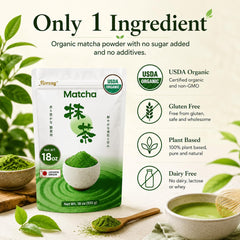 Florvay taza de matcha latte vertida, espuma cremosa y uso diario