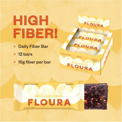 FLOURA primer plano de ingredientes naturales y vainilla