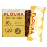 FLOURA envase frontal mostrando barra y sello de fibra diversa