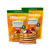 Flourish frente del paquete mostrando diseño y beneficios nutricionales