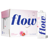 Flow pack de 12 botellas al frente mostrando envase reciclable y conveniencia