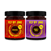FLYBYJING frasco duo frente mostrando diseño y conveniencia