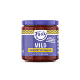 Fody salsa suave frontal mostrando botella y etiqueta clara para digestión cómoda