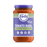 Fody frasco frente mostrando etiqueta y tamaño 19.4 oz, claridad y confianza