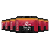 Folgers Black Silk lata frontal mostrando diseño y tamaño para compra segura