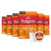 Folgers mostrando el frente del empaque con cápsulas y beneficio de conveniencia