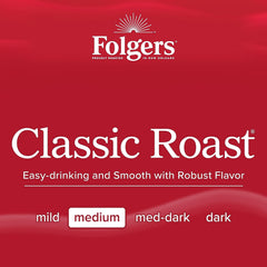 Folgers cápsula K-Cup en primer plano que facilita preparación rápida y sin filtros