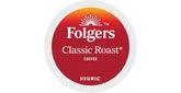 Folgers frente del paquete mostrando 48 cápsulas y conveniencia rápida
