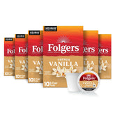 Folgers paquete frontal mostrando 60 cápsulas y conveniencia