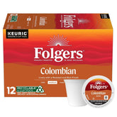 Folgers cápsulas frente del empaque mostrando 72 unidades y conveniencia