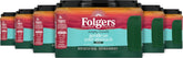 Folgers lata frontal mostrando diseño AromaSeal y frescura del café