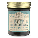 FOND envase frontal demi glace mostrando etiqueta y tamaño práctico