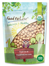 Food to Live empaque frontal de garbanzos orgánicos, reutilizable y práctico