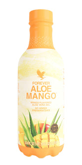 Forever Living Aloe Mango frente del envase mostrando 1 litro y marca