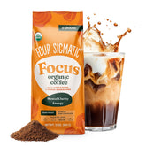 Four Sigmatic frente del empaque mostrando presentación y beneficios