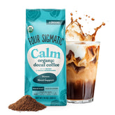 Four Sigmatic frente del empaque mostrando diseño y peso beneficioso