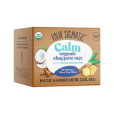 Four Sigmatic frente del empaque mostrando sobres y beneficios visibles