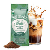 Four Sigmatic frente del paquete mostrando el diseño y tamaño de 12oz, ideal para desayuno