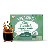 Four Sigmatic envase frontal Gut Health mostrando diseño y beneficios