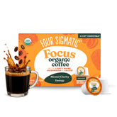 Four Sigmatic empaque frontal mostrando 10 cápsulas y beneficios