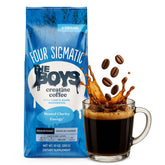 Four Sigmatic empaque frontal mostrando la bolsa y beneficios visibles