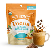 Four Sigmatic frente del empaque mostrando diseño y facilidad de uso