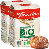 Francine empaque frontal mostrando pack de dos bolsas y certificación