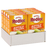 Frank's RedHot paquete frontal mostrando diseño y uso rápido