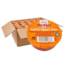 Frank’s RedHot vasito frontal mostrando envase y conveniencia
