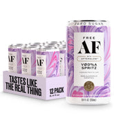 Free AF lata frontal del VØD%A Spritz mostrando diseño atractivo y lista para beber