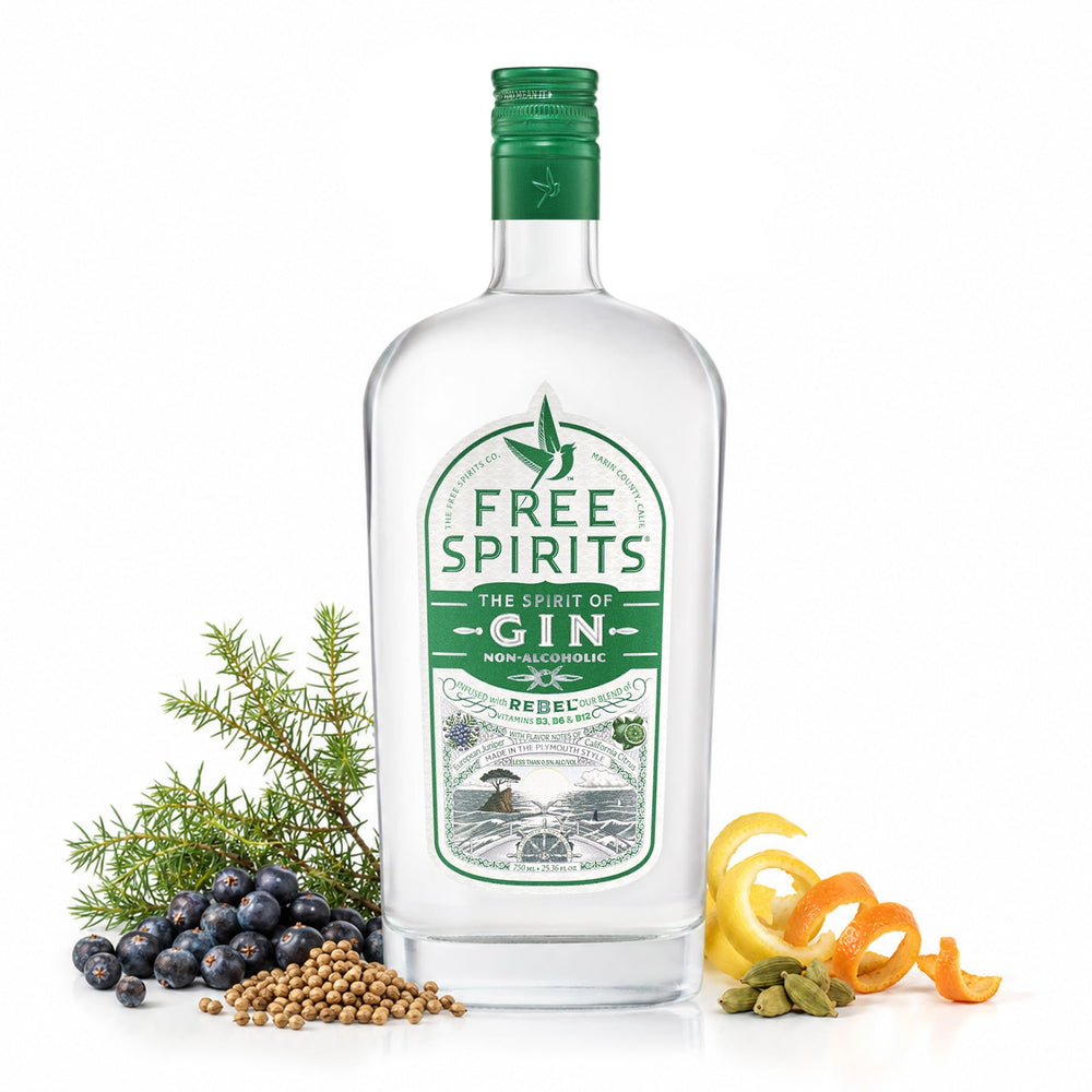 The Free Spirits Company botella frontal mostrando diseño y volumen