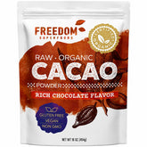 Freedom Superfoods frente del paquete mostrando sello orgánico y peso