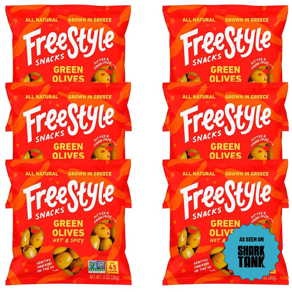 Freestyle Snacks frente del empaque mostrando 6 unidades y conveniencia
