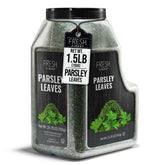 Fresh Finest frasco delantero mostrando perejil seco y etiqueta clara