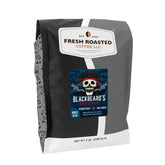 Fresh Roasted Coffee paquete frontal mostrando marca y beneficio de volumen