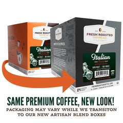 Fresh Roasted Coffee cápsula K-Cup en primer plano para preparación fácil