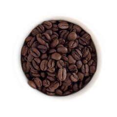 Fresh Roasted Coffee detalle de etiqueta que indica 100% colombiano y proceso por agua